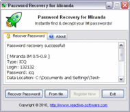 Miranda Password Recovery screenshot